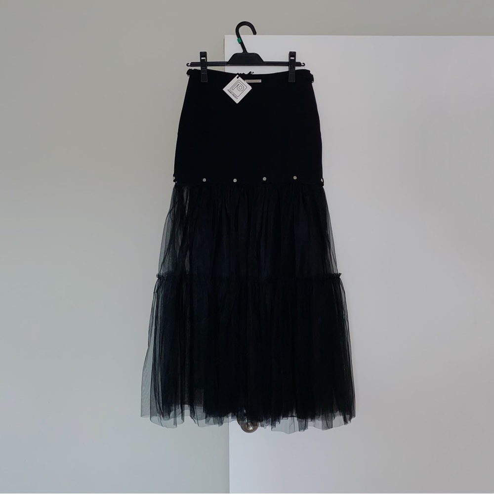 Prank Project Metal Black Lace Skirt